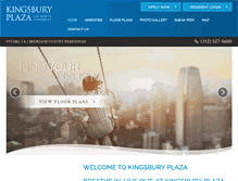 Tablet Screenshot of kingsburyplaza.com